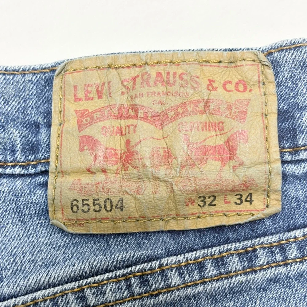 Levi's 65504 Indie Sleaze Skinny Jeans Light Wash Grunge Grunge Revival 32x34